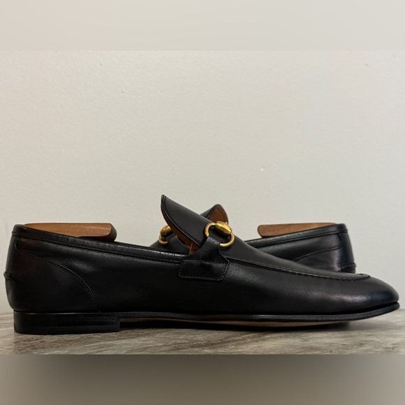 GUCCI Jordaan Horsebit Black Leather Loafer 8 / 8.5 US 1953 Moccasin $1100 - Picture 5 of 11